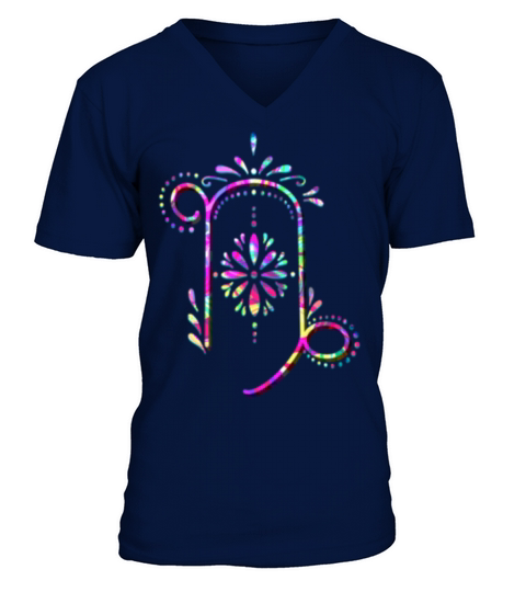 Neon Horoscopes Capricorn343 V-Neck T-shirt