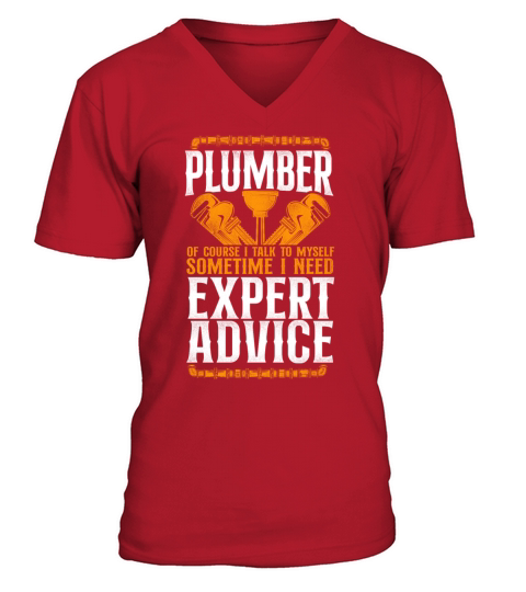 Plumbing Plumber Vintage Plumber V-Neck T-shirt