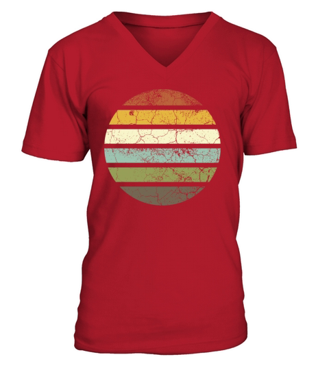 Retro Vintage Sunset V-Neck T-shirt