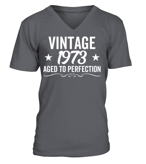 Vintage 1973 Aged To Perfection V-Neck T-shirt