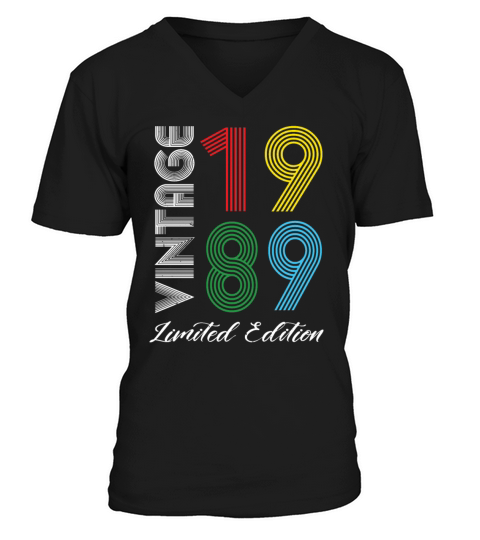 Vintage 1989 Vintage Birthday Retro Vintage V-Neck T-shirt