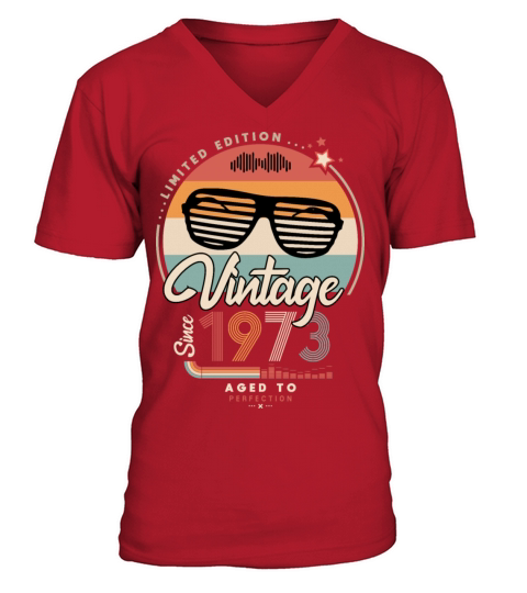 Vintage since 1973 V-Neck T-shirt