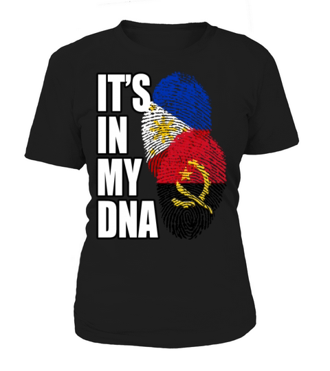 Angolan And Filipino Mix Heritage DNA Flag Women's T-Shirt