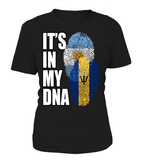 Barbadian And Argentinian Mix Heritage DNA Flag Women's T-Shirt