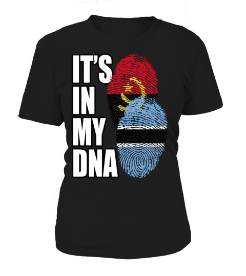 Botswana And Angolan Mix Heritage DNA Flag Women's T-Shirt