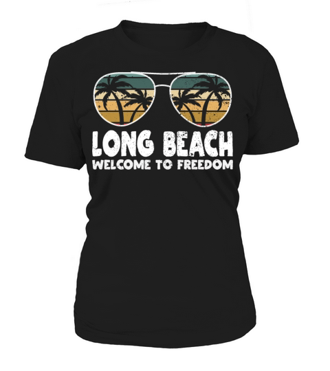 Long Beach Welcome to Freedom Vacation Sayings Tri Women's T-Shirt