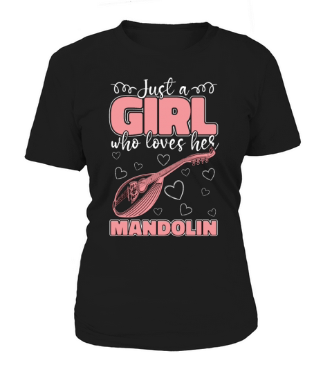 Mandolin Just Girl Who Loves Musical Instrument Women's T-Shirt