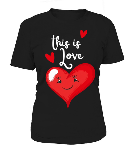Red Love T-Shirt Typography and Cute illustration Women's T-Shirt