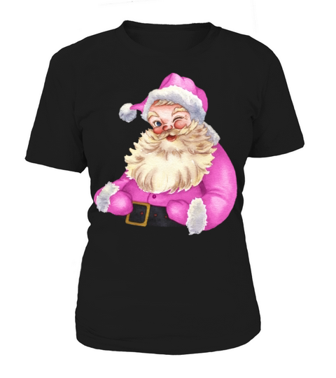 Merry Christmas retro vintage pink santa claus Women's T-Shirt