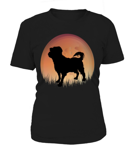 Retro Vintage Sunset Dog Silhouette Shirt Women's T-Shirt