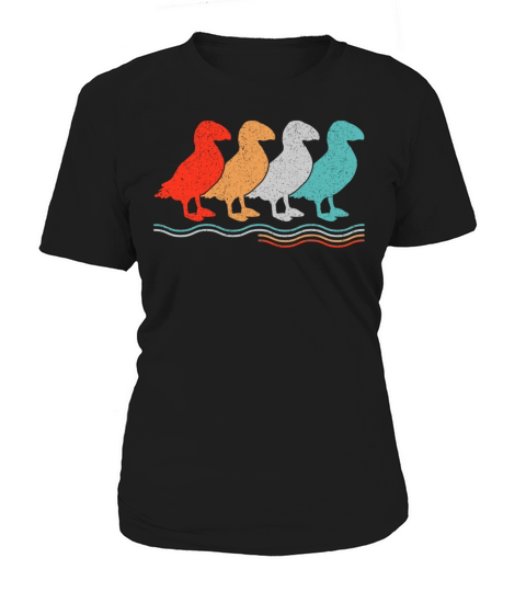 Vintage Puffin Bird Seabird Puffins Women's T-Shirt