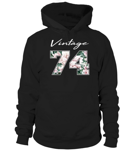 1974 Vintage born in Retro age Birthday gift idea Hoodie Unisex