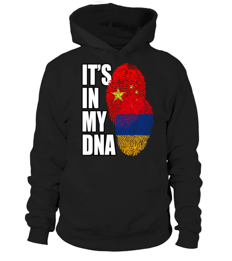 Armenian And Chinese Mix Heritage DNA Flag Hoodie Unisex