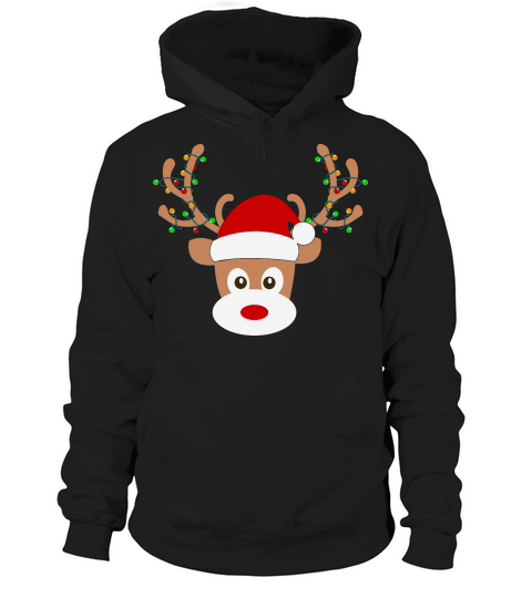 Merry Christmas object Reindeer Xmas light Hoodie Unisex