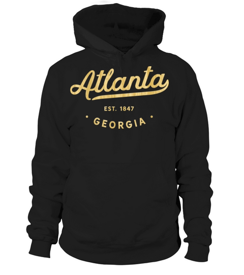 Classic Retro Vintage Atlanta Woodgrain Usa Hoodie Unisex