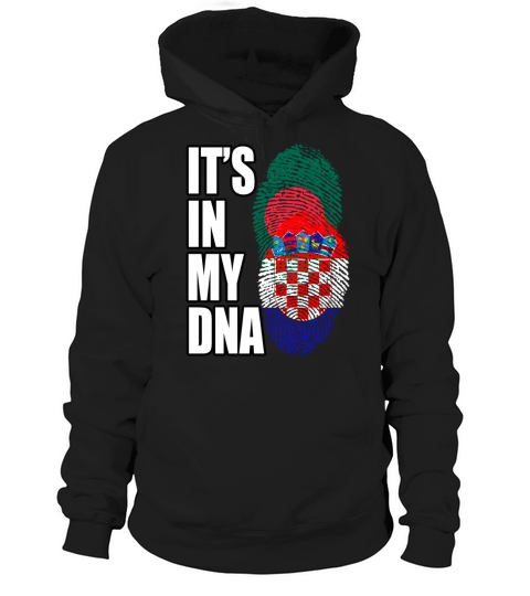 Croatian And Bangladeshi Mix Heritage DNA Flag Hoodie Unisex