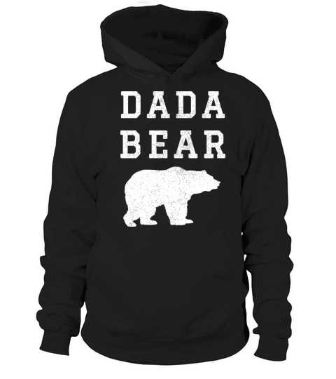 Dada Bear Light Vintage Distress Bear Hoodie Unisex