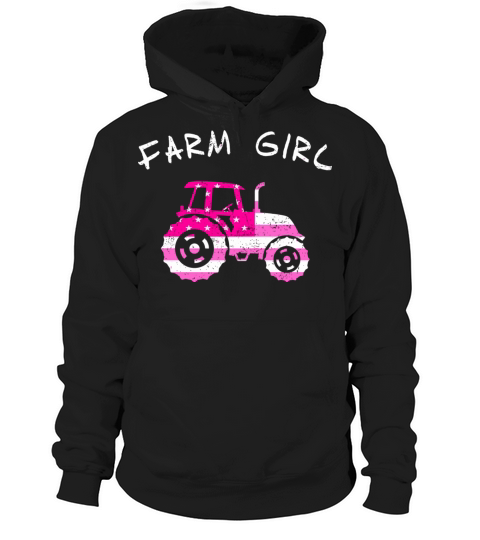 Farm Girl K Vintage Tractor Womens Sweat Hoodie Unisex