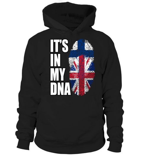 Finland And British Mix Heritage DNA Flag Hoodie Unisex
