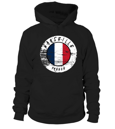 Marseille France Vintage Hoodie Unisex