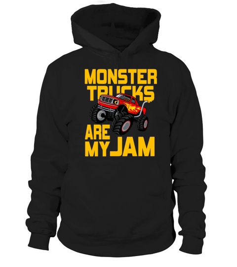 Monster Trucks Are My Jam Vintage Retro Hoodie Unisex