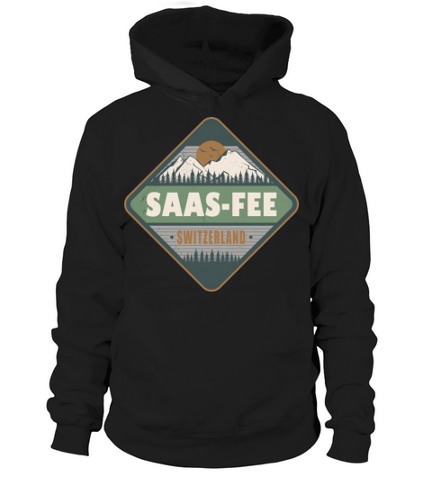 Saas-Fee Switzerland Swiss Alps Vintage Hiking Hoodie Unisex