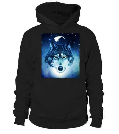 Wolf artwork design predator face imprint Hoodie Unisex