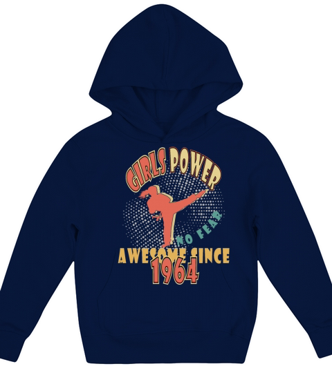 1964 vinatge Girls Power Birthday Kids Hoodie