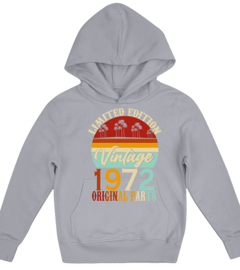 1972 Born Vintage Birthday Retro Kids Hoodie