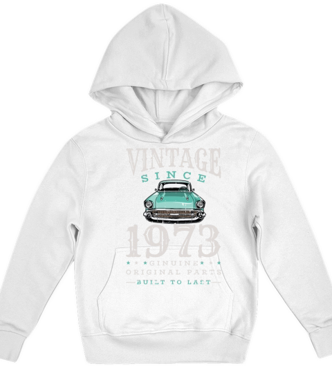 1973 Vintage born in Retro age Birthday gift idea Kids Hoodie