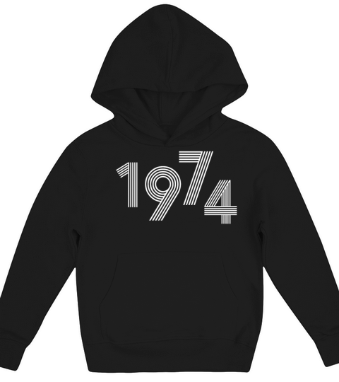 48th Birthday For Women Vintage 1974 Kids Hoodie
