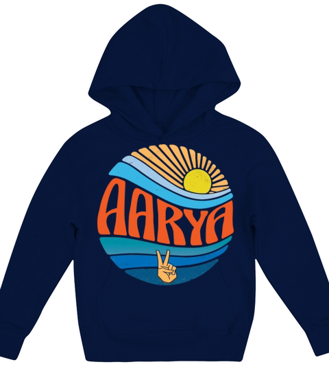 Aarya Shirt Vintage Sunset Aarya Groovy Tie Dye Kids Hoodie
