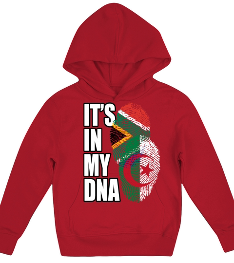 Algerian And South African Mix Heritage DNA Flag Kids Hoodie