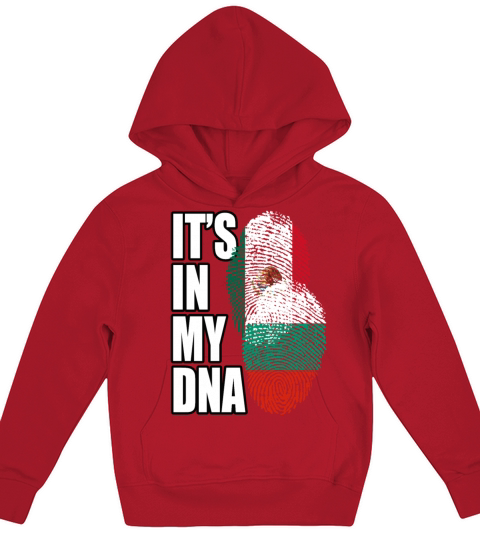 Bulgarian And Mexican Mix Heritage DNA Flag Kids Hoodie
