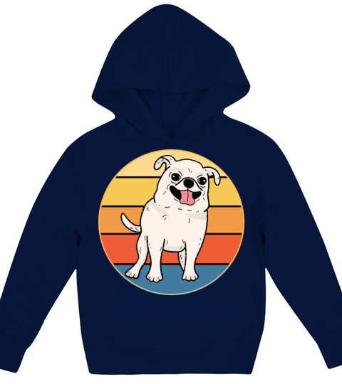 Cute Chihuahua Dog Breed Vintage Retro Sunset Kids Hoodie
