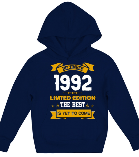 December 1992 Birthday Surprise Kids Hoodie