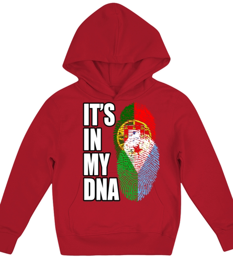 Djiboutian And Portuguese Mix Heritage DNA Flag Kids Hoodie