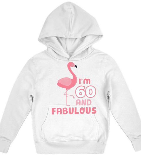 Fabulous 60th Birthday Women Pink Flamingo 60 Year Kids Hoodie