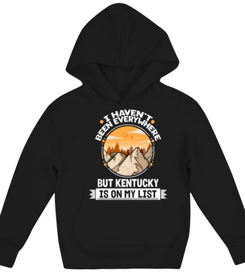Kentucky Is On My List Mountain Hiking Summit Kids Hoodie