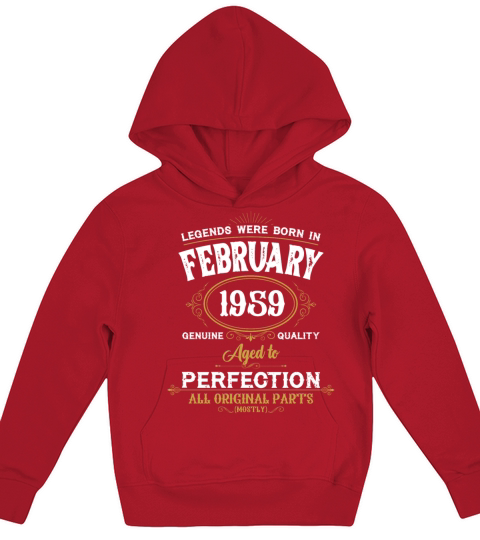 Legends Were Born In February 1959 Kids Hoodie