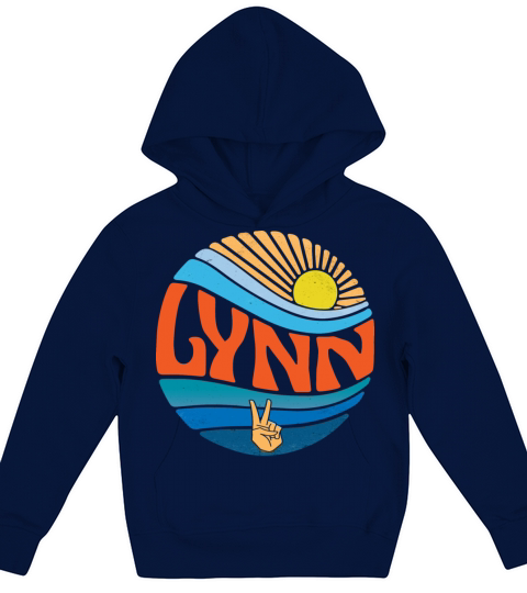 Lynn Shirt Vintage Sunset Lynn Groovy Tie Dye Kids Hoodie