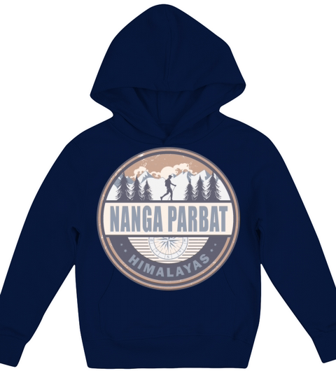 Nanga Parbat Himalayas Pakistan Vintage Hiking Kids Hoodie