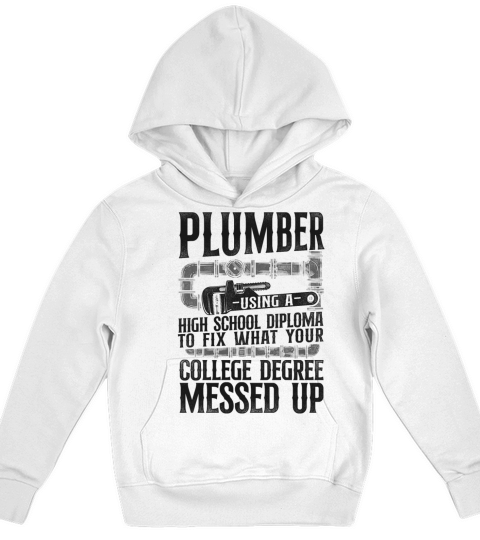 Plumbing Plumber Vintage Plumber Kids Hoodie