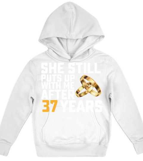 She Still Puts Up With Me After 37 Years Kids Hoodie
