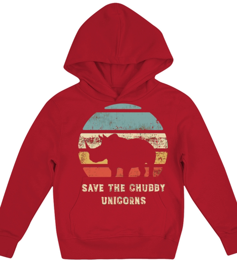 Vintage Save The Chubby Unicorns Retro Kids Hoodie