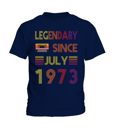 50th birthday legendary since july vintage 1973 Kids T-Shirt