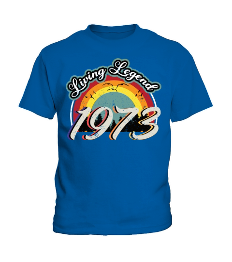 50th birthday vintage 1973 living legend 1973 Kids T-Shirt