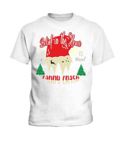 Belief in the heart it a is real candy crash Kids T-Shirt