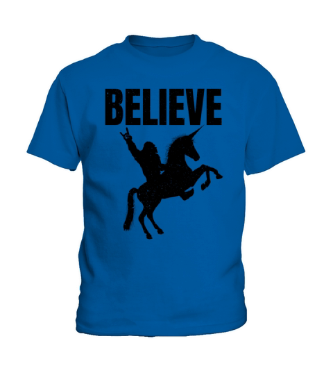 Bigfoot Riding A Unicorn Kids T-Shirt