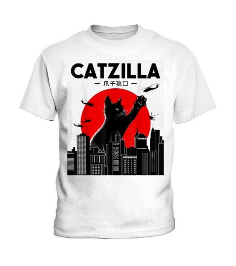 Catzilla Funny Cat Kids T-Shirt